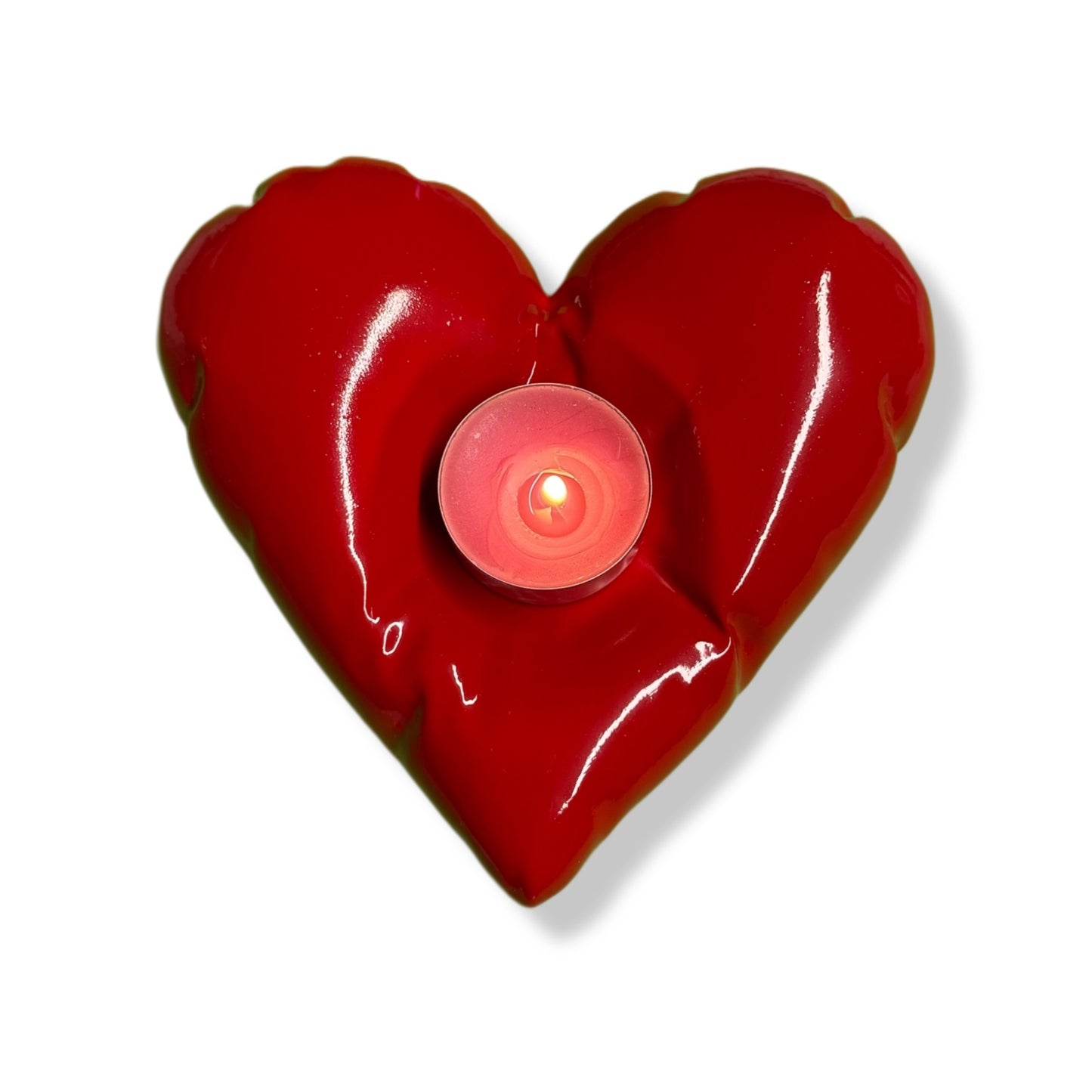 Arephis Glowing Heart 💖🕯️ – Candle holder 100% Made in Italy 🇮🇹