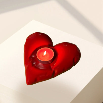 Arephis Glowing Heart 💖🕯️ – Candle holder 100% Made in Italy 🇮🇹