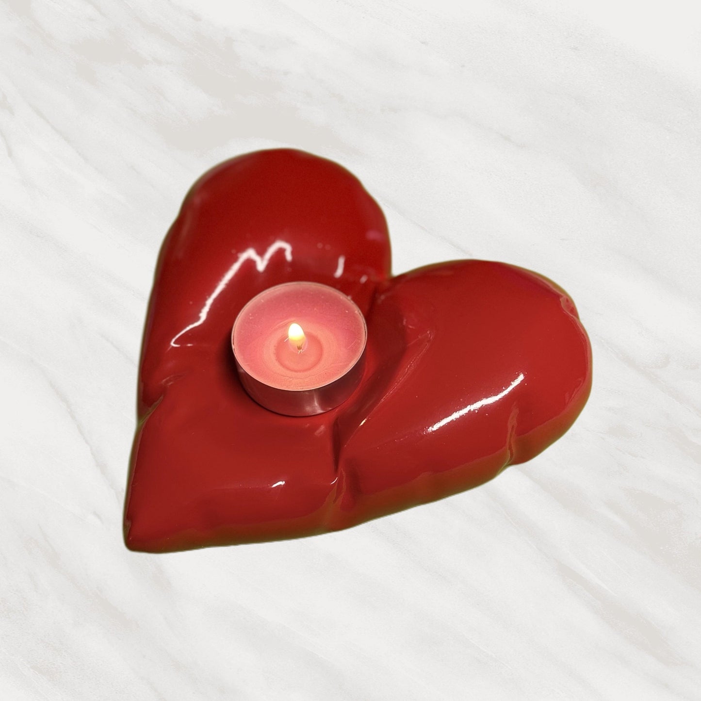 Arephis Glowing Heart 💖🕯️ – Candle holder 100% Made in Italy 🇮🇹